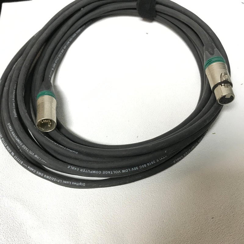 Neutrik DMX512-25-5P 25 foot High Quality Professional Grade  DMX Data Transmission Cable w/ XLR-M 5 pins to XLR-F 5 pins Premium DATA Cable - DEMO