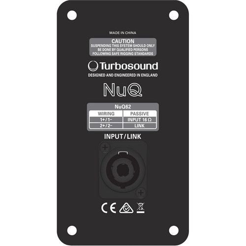 Turbosound NUQ62  2 Way 6.5" Full Range Loudspeaker for Portable PA and Installation Applications (White) ( OPEN BOX )