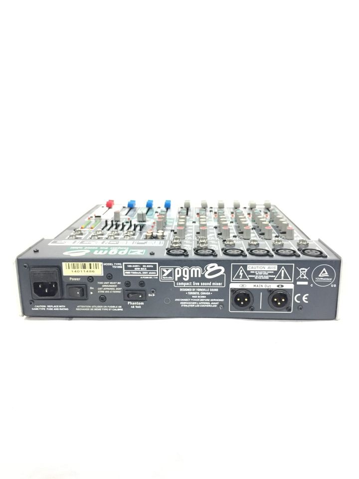 Yorkville Sound PGM8 Compact 8-Channel Live Sound Mixer with Built-In Digital Effects