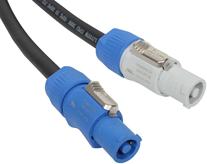 Custom NEUTRIK 6ft. 14/3 Powercon Extension/Link Cable – NAC3FCA to NAC3FCB - NEW