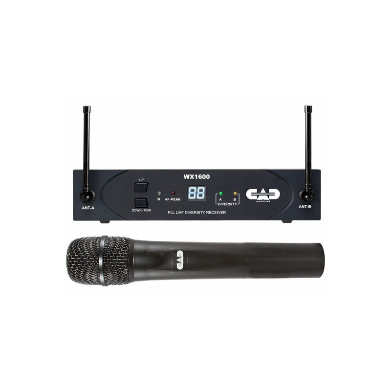 CAD Audio WX1600 UHF 100-Channel Frequency Agile Handheld Wireless System (F: 638 to 662 MHz) - DEMO