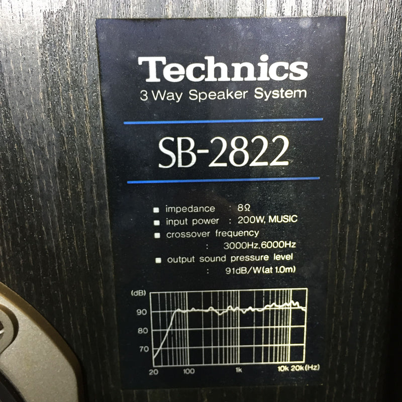 Technics SB-2822 Three-Way Speakers (Pair)