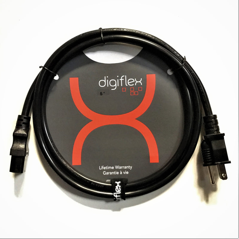 Digiflex 5ft. AC Power Cord PMUI-1603-5 Power Alimentation Cable - NEW