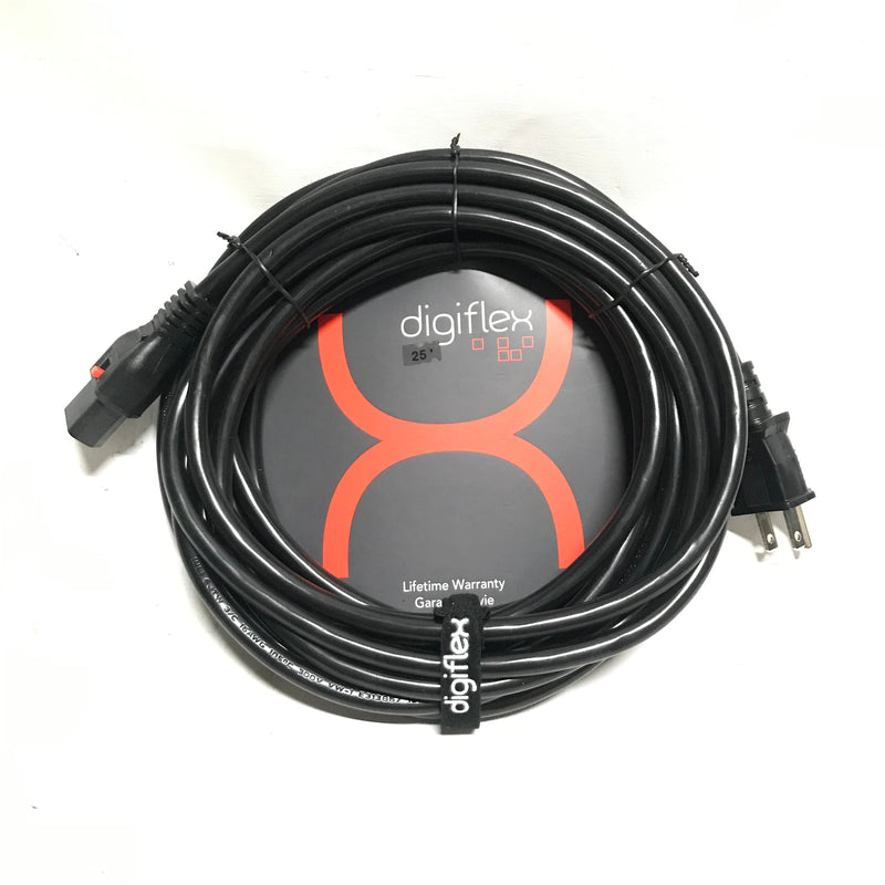 Digiflex 25ft. AC Power Cord PMUI-1603-25 Locking IEC Cables - NEW