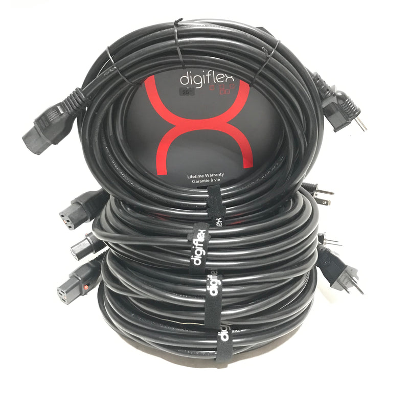 Digiflex 25ft. AC Power Cord PMUI-1603-25 Locking IEC Cables - NEW