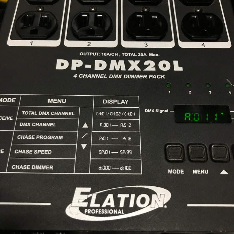 American DJ DP-DMX20L 4-Channel DMX Dimmer Pack - USED