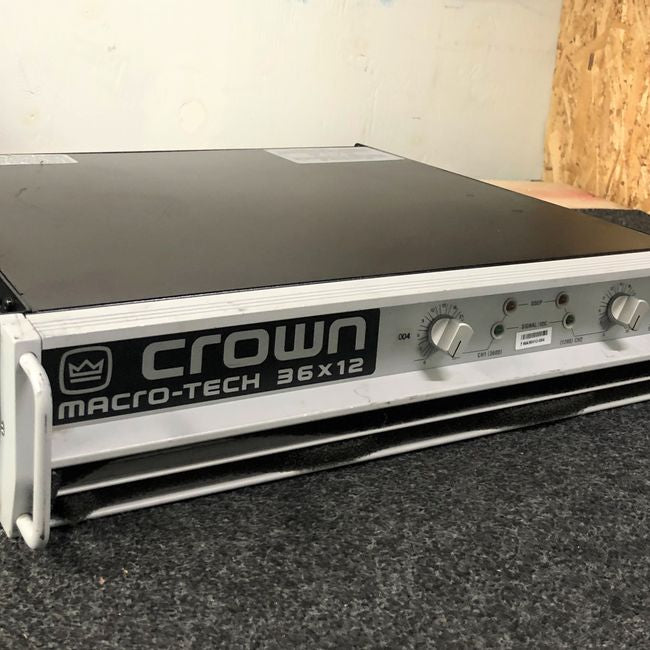 Crown Audio Macro-Tech 36x12 Two-Channel Power Amplifier 1120W @ 8 Ohms - USED