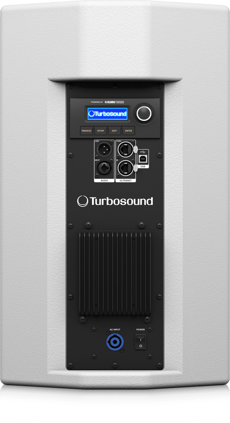 Turbosound NUQ102-AN-WH, 600W 2-Way 10" Full Range Powered Loudspeaker w/ Klark Teknik DSP Technology & UltraNET Networking (White) - ( OPEN BOX )