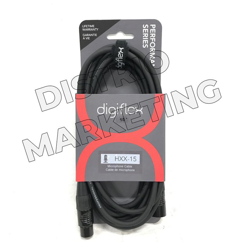 Digiflex 15ft. HXX-15 XLR Male To XLR Female Microphone Cable