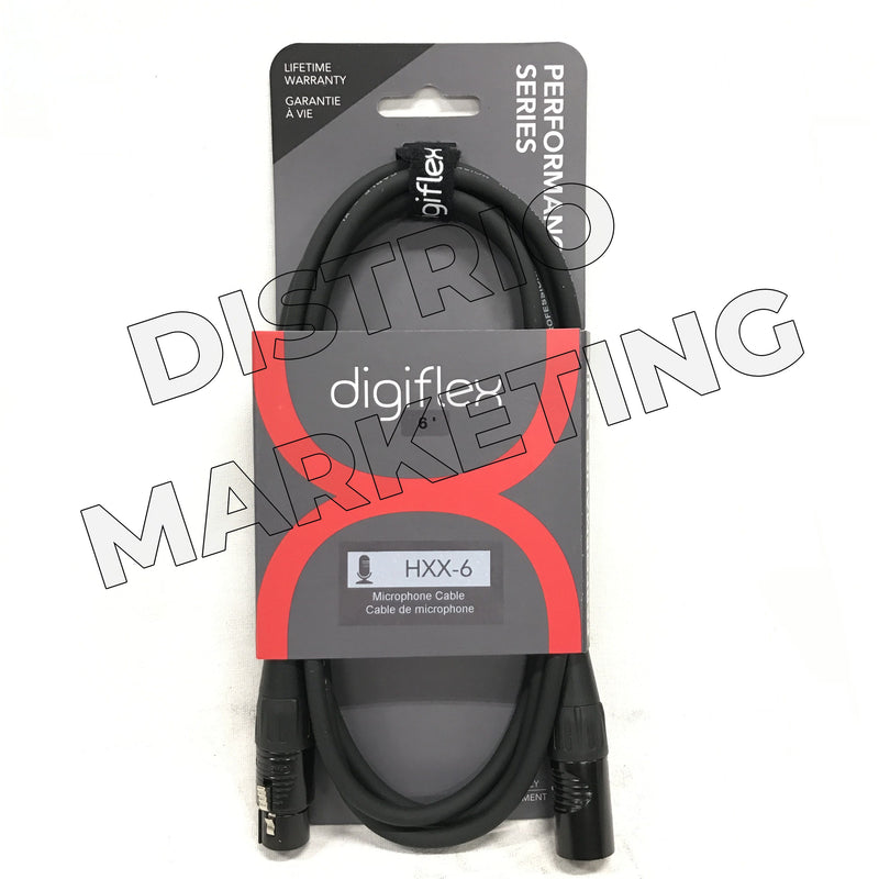 Digiflex 6ft. HXX-6 XLR Male To XLR Female Microphone Cable
