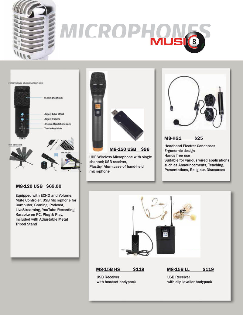 Music8 M8-120USB Professional Studio Microphone