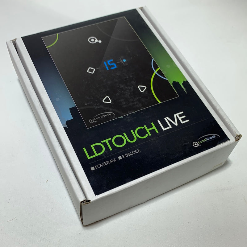 Lumidesk LD-TOUCH-LIVE Stand Alone Wall Mounted DMX512 Controller w/ Touch-Sensitive Glass