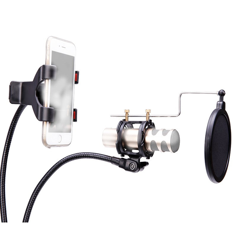 K Song MV Bracket Microphone and Phone Holder / Hands-Free Recording Stand