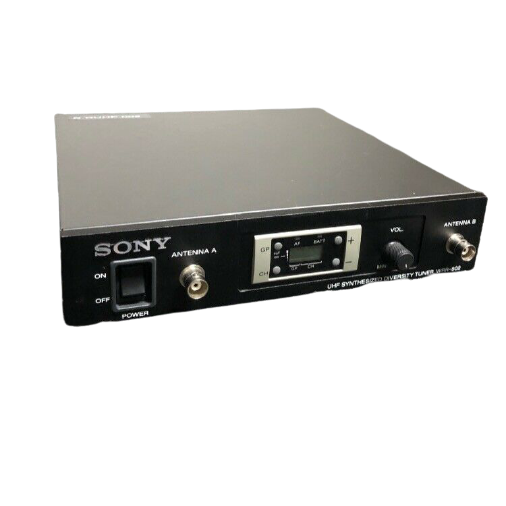 Sony WRR-802 UHF Synthesized Diversity Tuner w/ 2 Lavalier Mic - USED